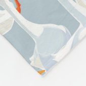 White Geese Pattern Fleece Deken (Hoek)