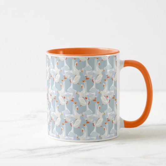 White Geese Pattern Mok (Rechts)