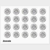 White Gem Ronde Sticker (Vel)