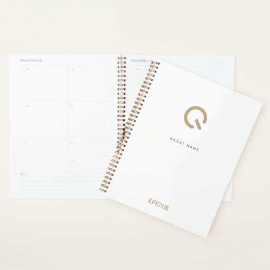 White Gepersonaliseerd epique Day Planner (Display)
