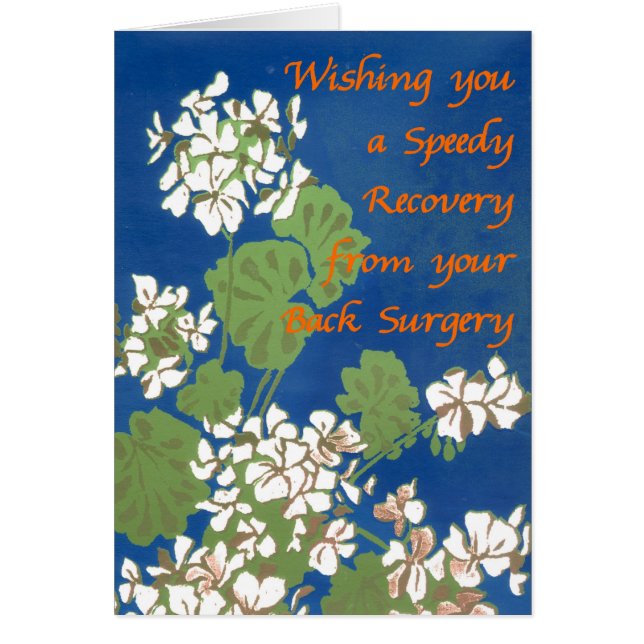 White Geraniums on Blue Get Good Back Surgery (Voorkant)