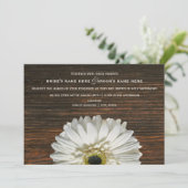 White Gerbera & Barnwood Russe Faire-part de maria (Debout devant)