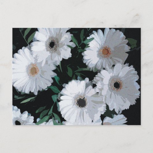 White Gerbera Daisies Briefkaart (Voorkant)