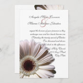 White Gerbera Wedding Daisy Kaart (Voorkant / Achterkant)