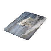 White German Shepard op Lake George Badmat (Gekanteld)