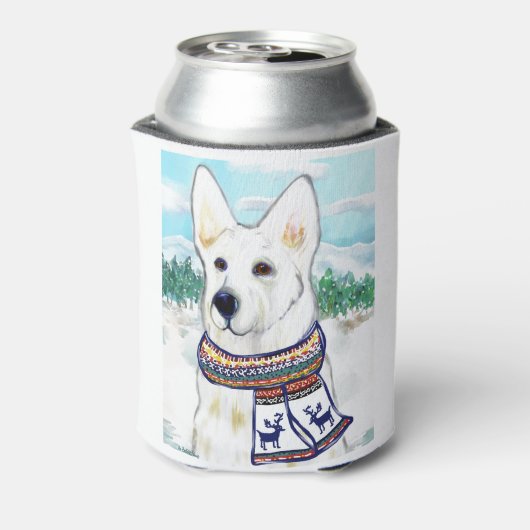 White German Shepherd Blikjeskoeler (Blikje Achterkant)