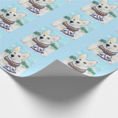 White German Shepherd Cadeaupapier (Hoek)