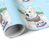 White German Shepherd   Cadeaupapier (Rol Hoek)