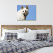 White German Shepherd Canvas Afdruk (Insitu (Slaapkamer))
