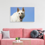 White German Shepherd Canvas Afdruk (Insitu (Woonkamer))