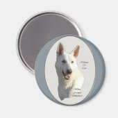 White German Shepherd Gifts Magneet (Voorkant / Achterkant)