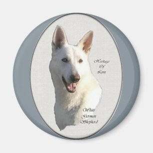 White German Shepherd Gifts Magneet