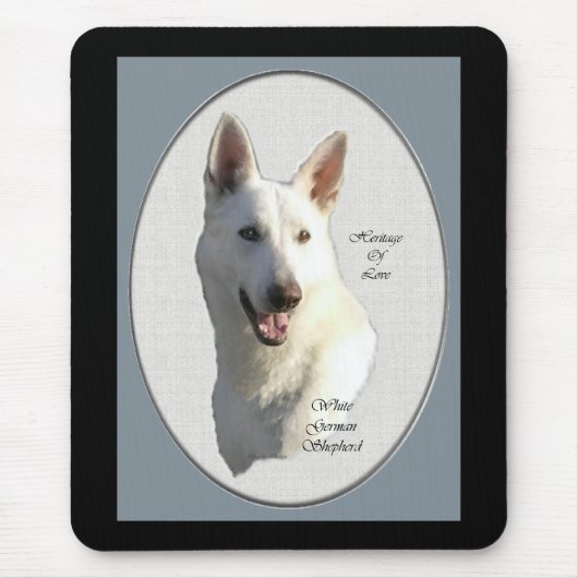 White German Shepherd Gifts Muismat (Voorkant)