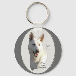 White German Shepherd Gifts Sleutelhanger