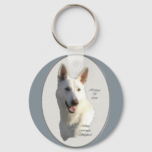 White German Shepherd Gifts Sleutelhanger
