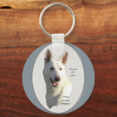 White German Shepherd Gifts Sleutelhanger (Voorkant)