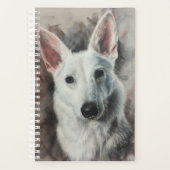 White German Shepherd GSD-happy dog Planner (Voorkant)
