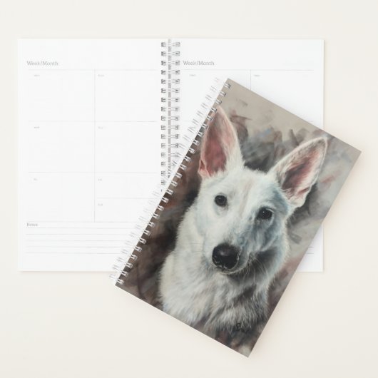 White German Shepherd GSD-happy dog Planner (Display)