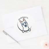 White German Shepherd IAAM Ronde Sticker (Envelop)