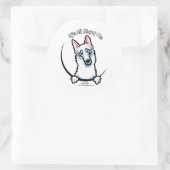 White German Shepherd IAAM Ronde Sticker (Tas)