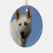 White German Shepherd Keramisch Ornament (Rechts)
