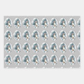 White German Shepherd Kerstmis Inpakpapier Vel (Voorkant 2)