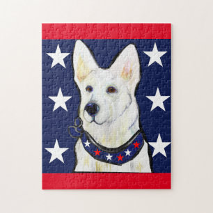WHITE GERMAN SHEPHERD LEGPUZZEL