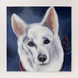 WHITE GERMAN SHEPHERD LEGPUZZEL
