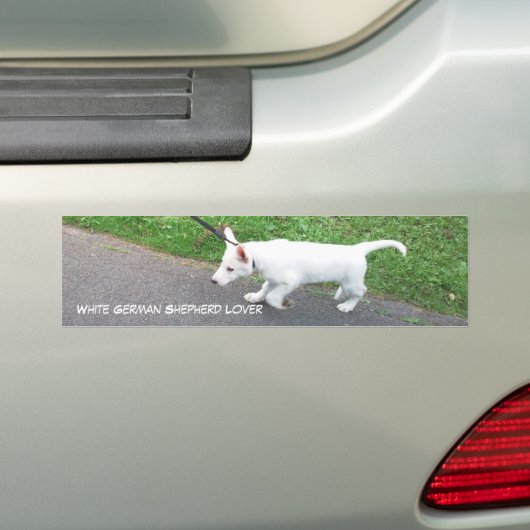 White German Shepherd Lover Bumpersticker (Op auto)