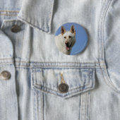 White German Shepherd Ronde Button 5,7 Cm (In situ)