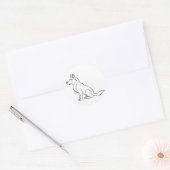 White German Shepherd Ronde Sticker (Envelop)