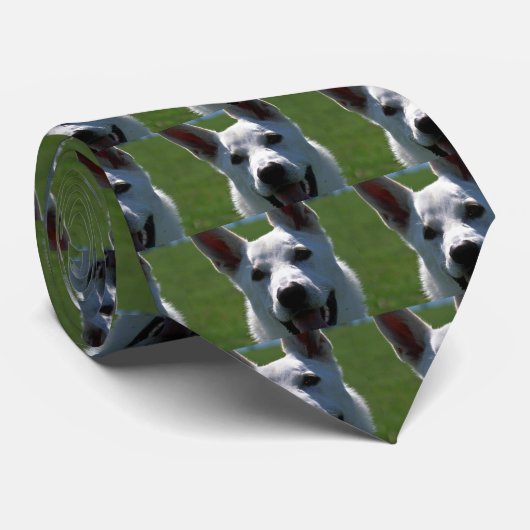 White German Shepherd Stropdas (Opgerold)