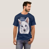 WHITE GERMAN SHEPHERD T-SHIRT (Voorkant volledig)