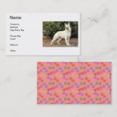 White German Shepherd Visitekaartje (Voorkant / Achterkant)