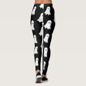 White Ghost, op zwarte achtergrond. Leggings (Achterkant)