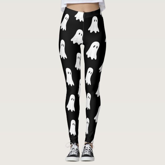 White Ghost, op zwarte achtergrond. Leggings (Voorkant)