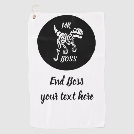 White Ghost Raptor Golfhanddoek (Voorkant)