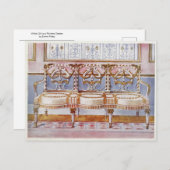 White Gilt en Painted Settee van Edwin Foley Briefkaart (Voorkant / Achterkant)