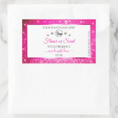 White Girly Pink Glitter Product Label Logo juwele (Tas)