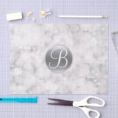 White Glam Sparkle Lights Monogram Letter Initiaal Tissuepapier (Craft)