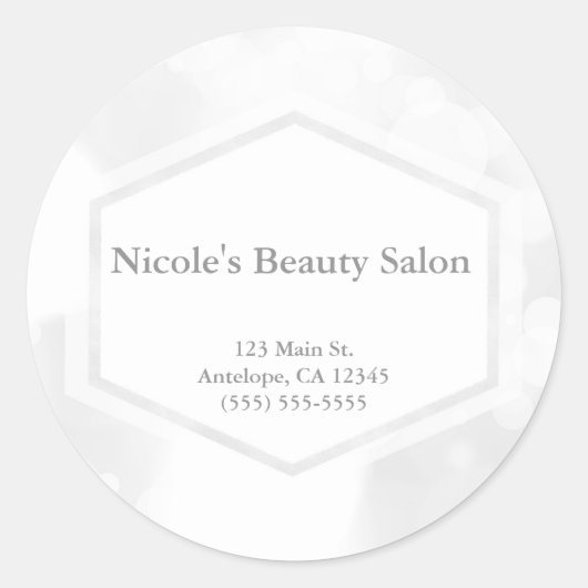 White Glamor Lights Bokeh Chic Stickers (Voorkant)