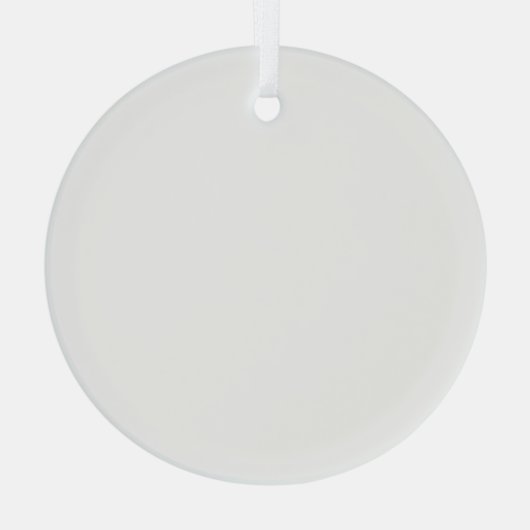 White Glass Circle Ornament (Achterkant)