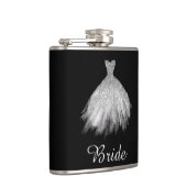 ** White Glitter Wedding Sweetheart jurk Heupfles (Rechts)