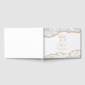 White Gold Agate 75th Wedding Anniversary Party Gastenboek (Volledig)