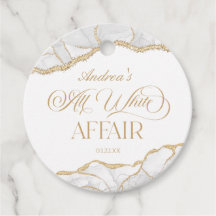 White Gold Agate All White Affair Birthday Party