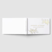 White gold botanical wedding  gastenboek (Volledig)