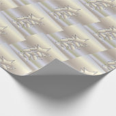 White gold Christmas Cadeaupapier (Hoek)