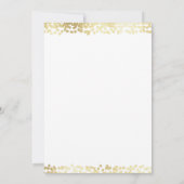 White & Gold Confetti Photo Weddenschap Save the D Kaart (Achterkant)