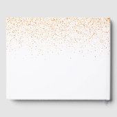 White gold confetti script bruiloft gastenboek (Achterkant)