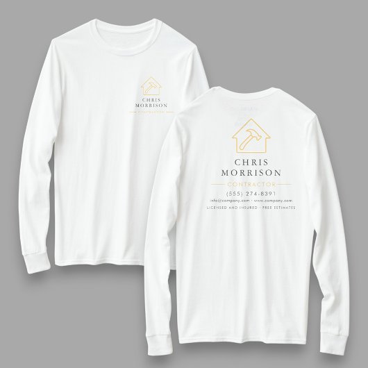 White Gold Contractor Home Repair Work T-shirt